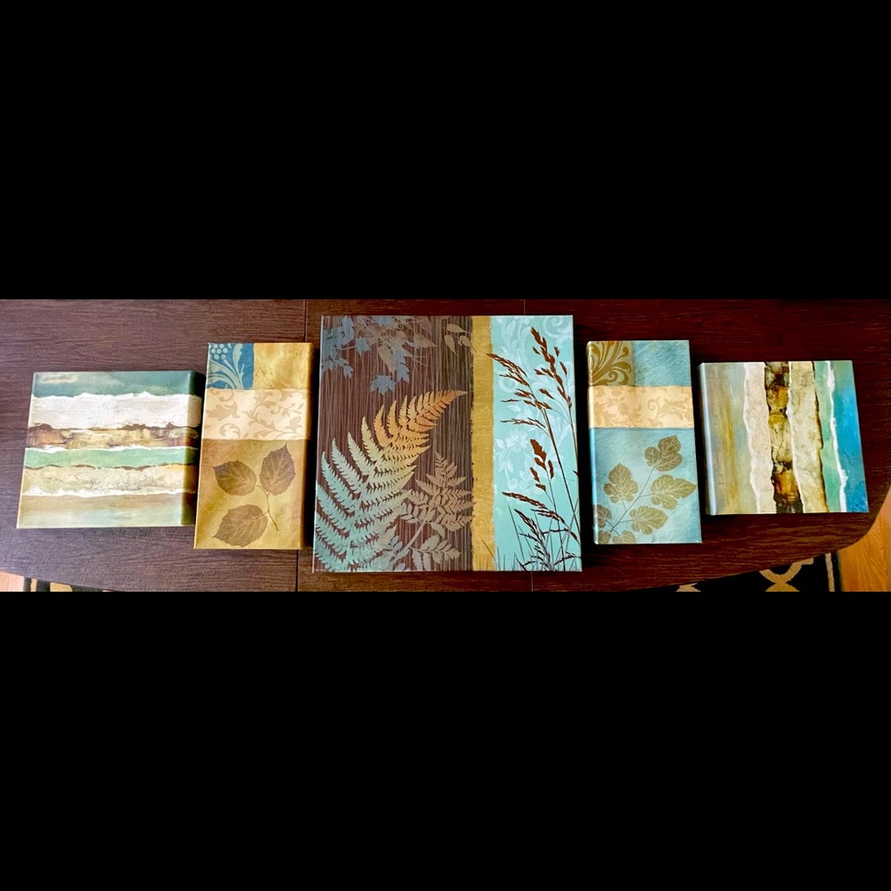Set of 5 modern art print Canvas frames